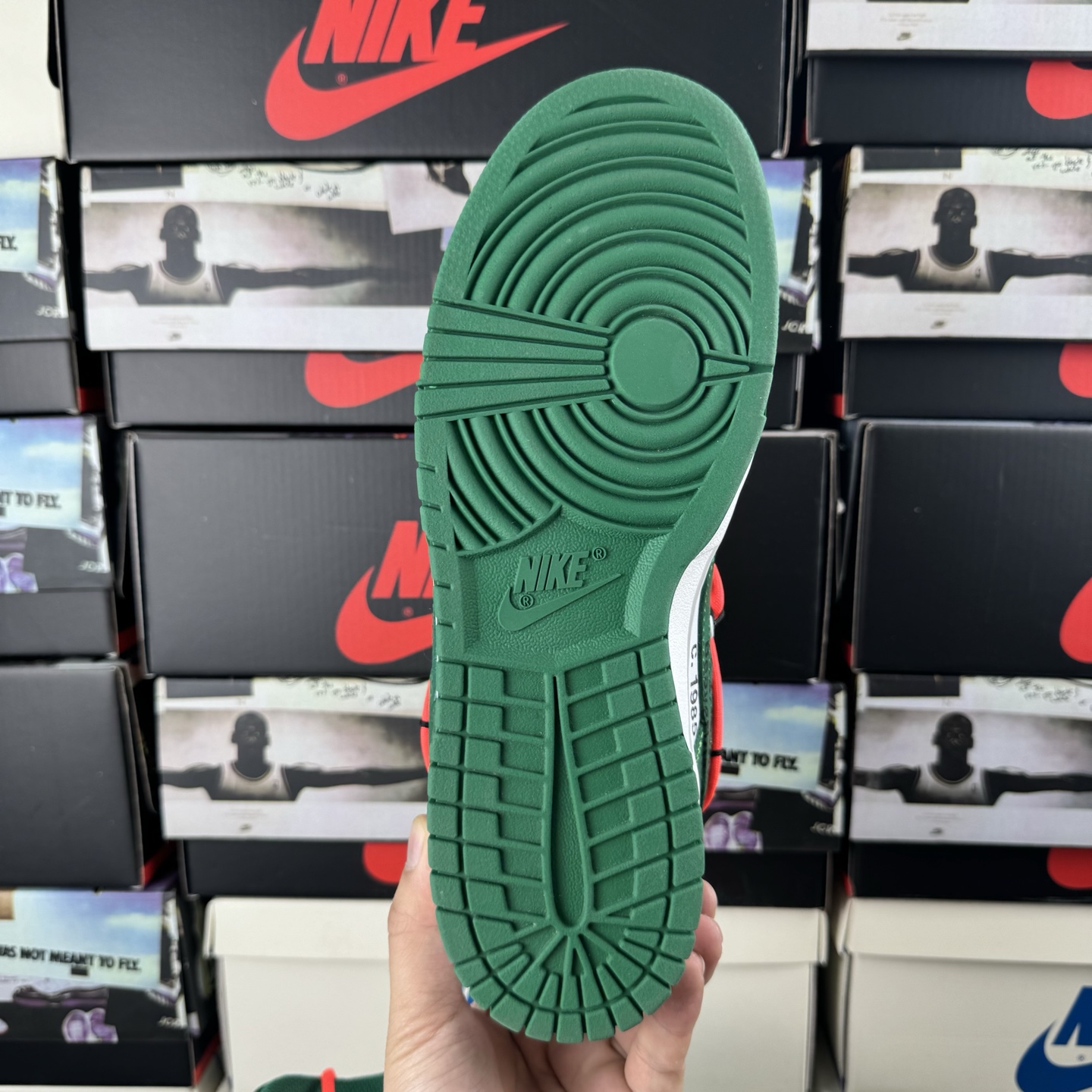 特价 Off-White x Nike Dunk Low LTHR OW 白绿 板鞋 贝利原厂皮料加持 