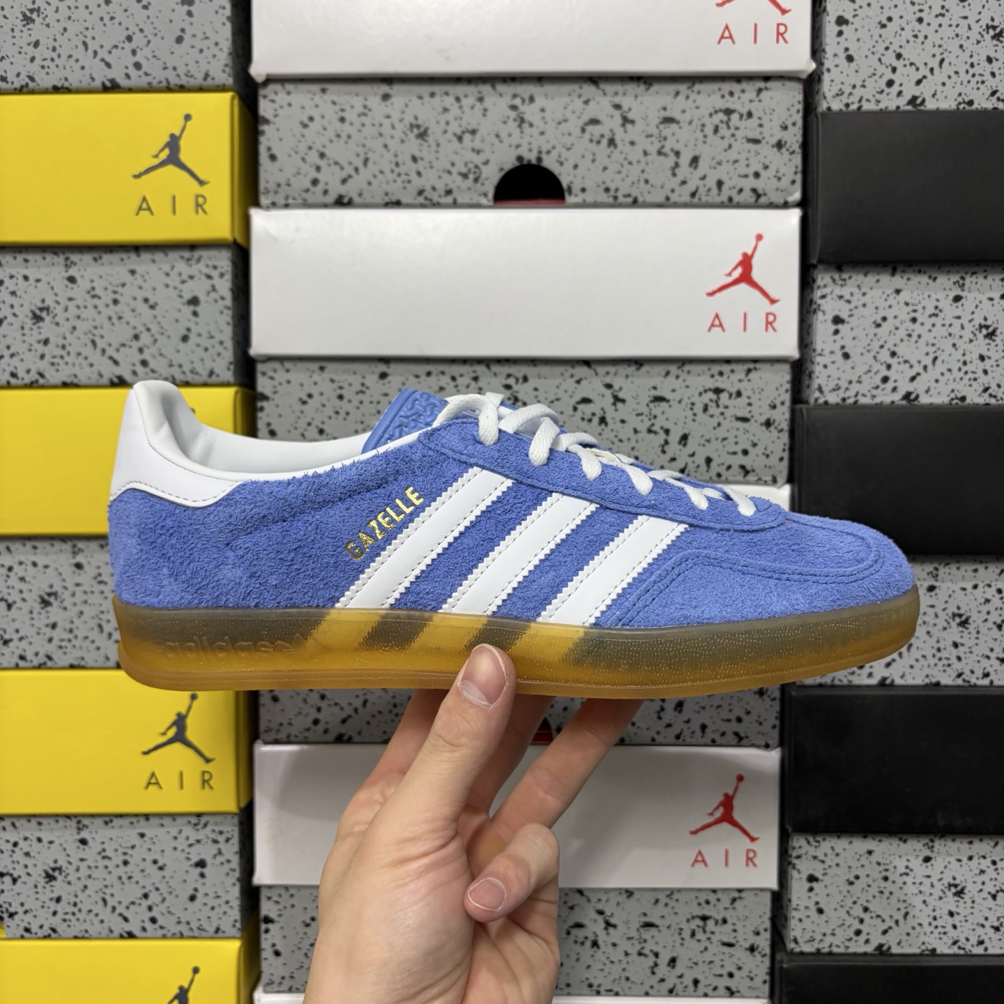 Adidas Originals Gazelle INdoor  蓝白 阿迪达斯 三叶草休闲防滑耐磨低帮