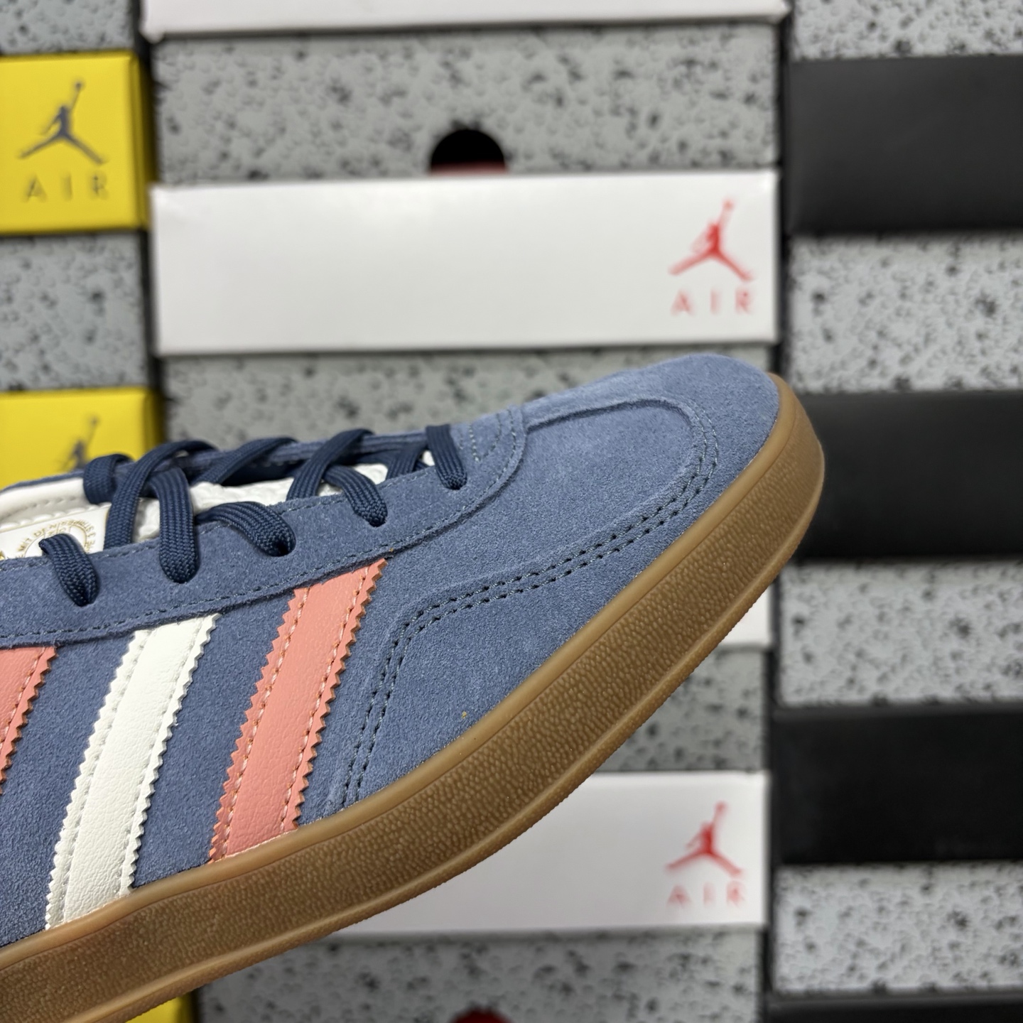 Adidas Originals Gazelle INdoor  蓝粉 阿迪达斯 三叶草休闲防滑耐磨低帮