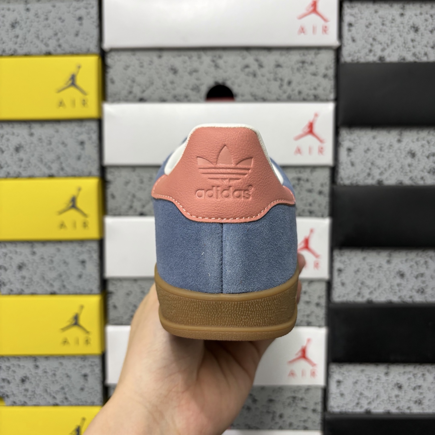 Adidas Originals Gazelle INdoor  蓝粉 阿迪达斯 三叶草休闲防滑耐磨低帮