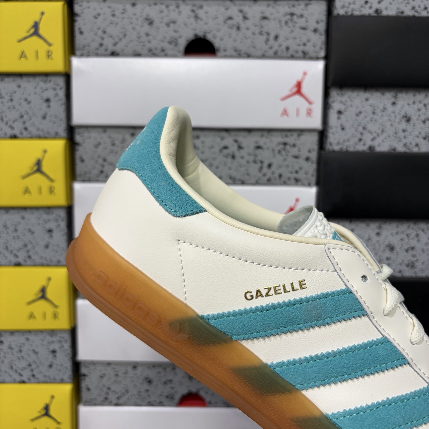 Adidas Originals Gazelle INdoor  白绿生胶  阿迪达斯 三叶草休闲防滑耐