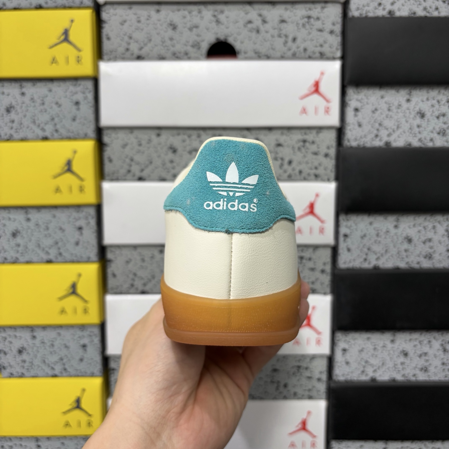 Adidas Originals Gazelle INdoor  白绿生胶  阿迪达斯 三叶草休闲防滑耐