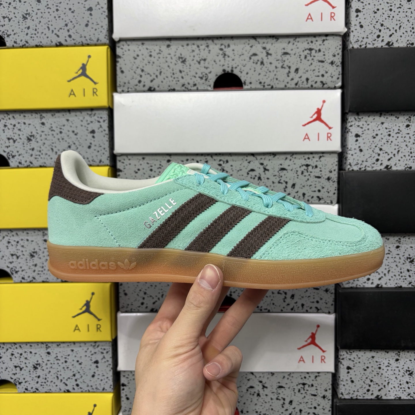 Adidas Originals Gazelle INdoor   绿色 阿迪达斯 三叶草休闲防滑耐磨低