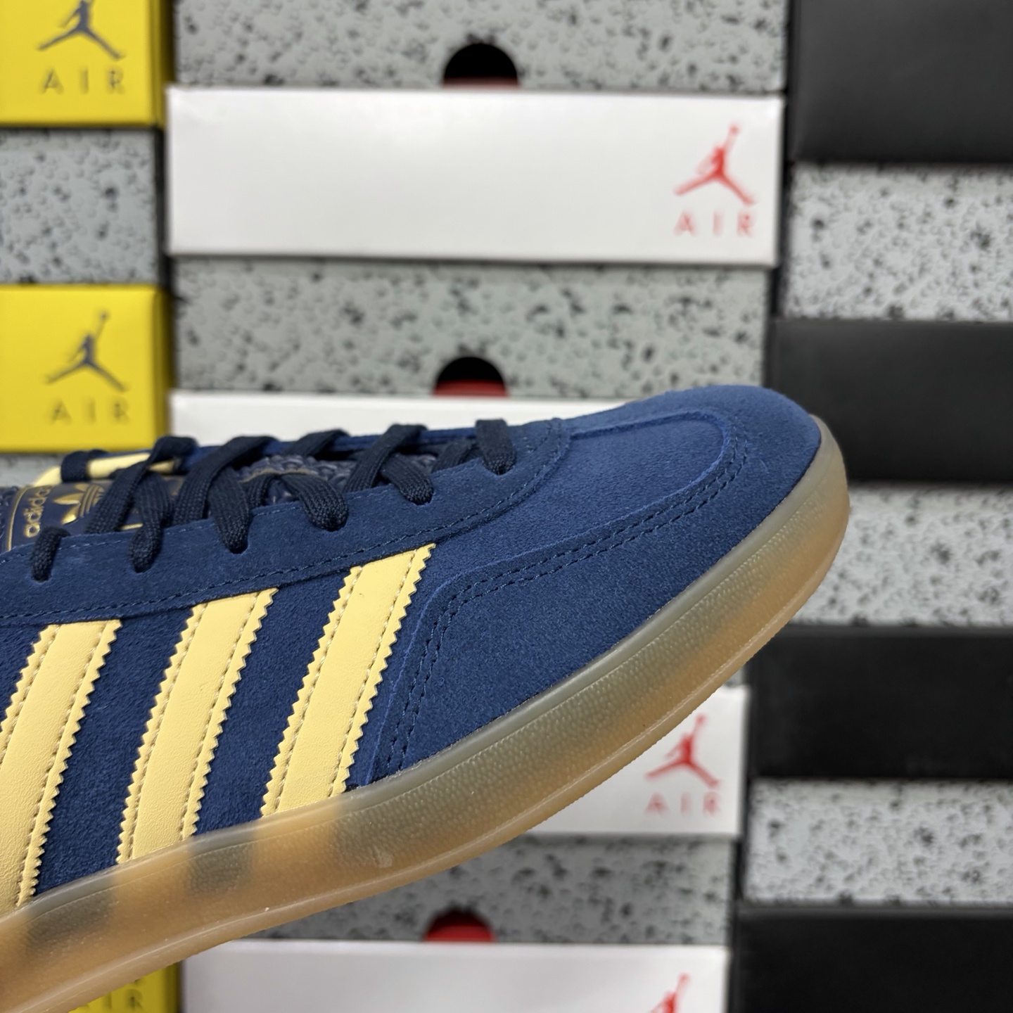 Adidas Originals Gazelle INdoor 深兰奶黄  阿迪达斯 三叶草休闲防滑耐磨