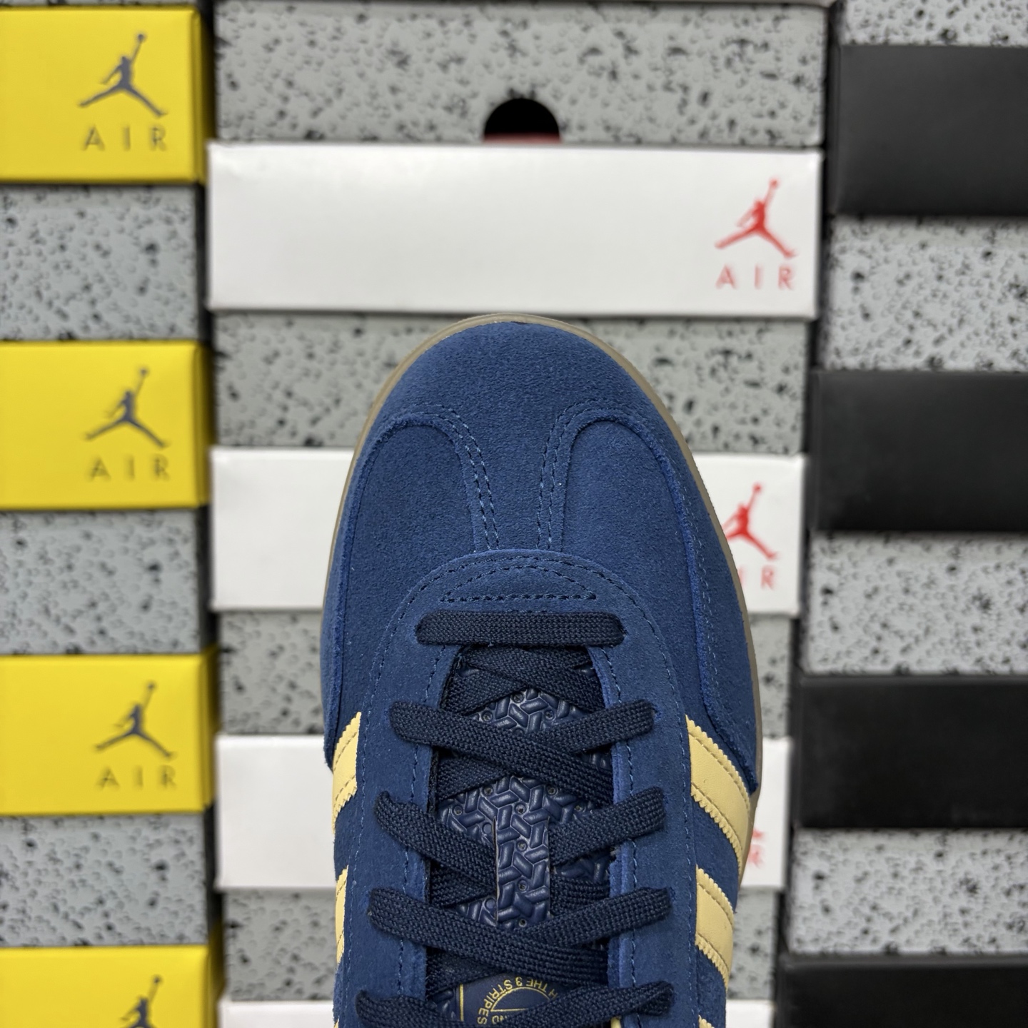 Adidas Originals Gazelle INdoor 深兰奶黄  阿迪达斯 三叶草休闲防滑耐磨