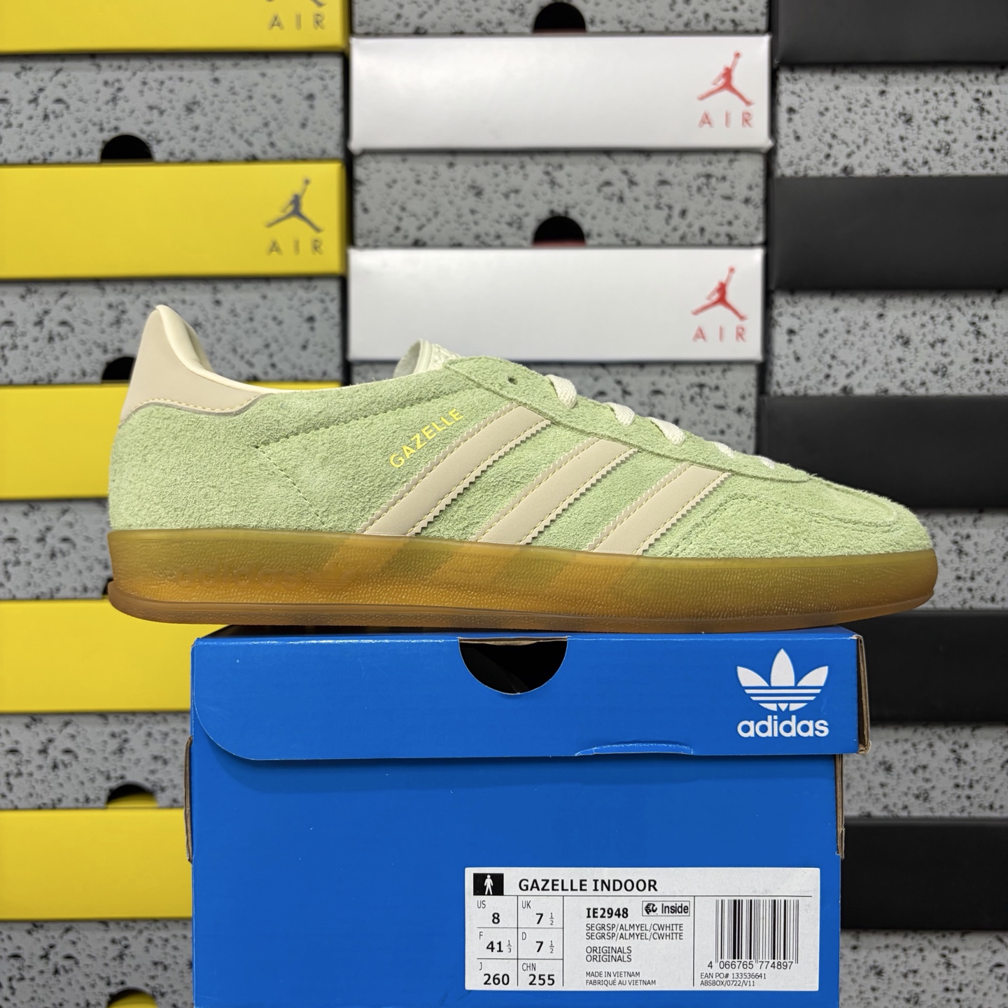 Adidas Originals Gazelle INdoor 薄荷绿 哈密瓜 阿迪达斯 三叶草休闲防滑