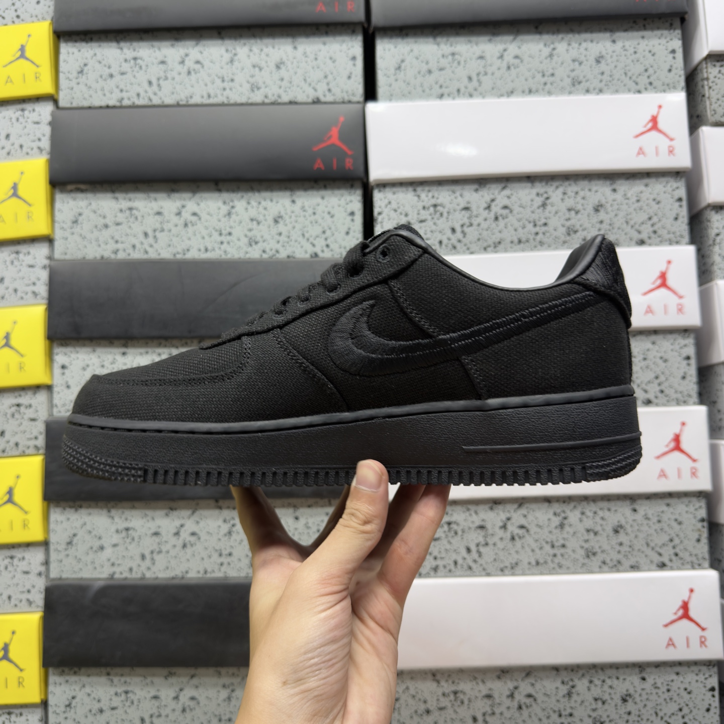 X版 Nike Air Force 1'07 Low 斯图西联名 黑色 空军一号低帮休闲板鞋 CZ9084-001 #原 X版 Nike Air Force 1'07 Low 斯图西联名 黑色 空军一号低帮休闲板鞋 CZ9084-001 #原