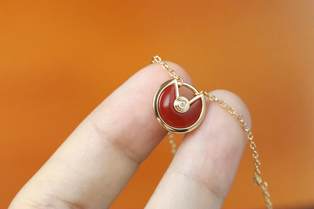 Cartier Cartier卡地亚 红玛瑙护身符 锁骨项链