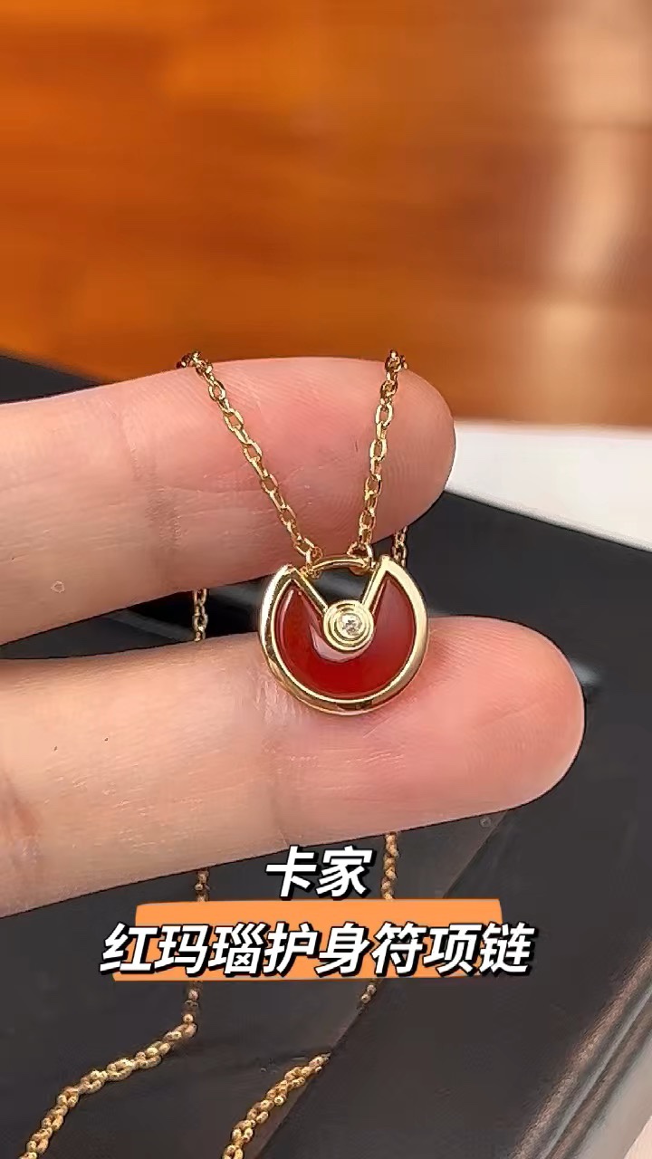 Cartier Cartier卡地亚 红玛瑙护身符 锁骨项链