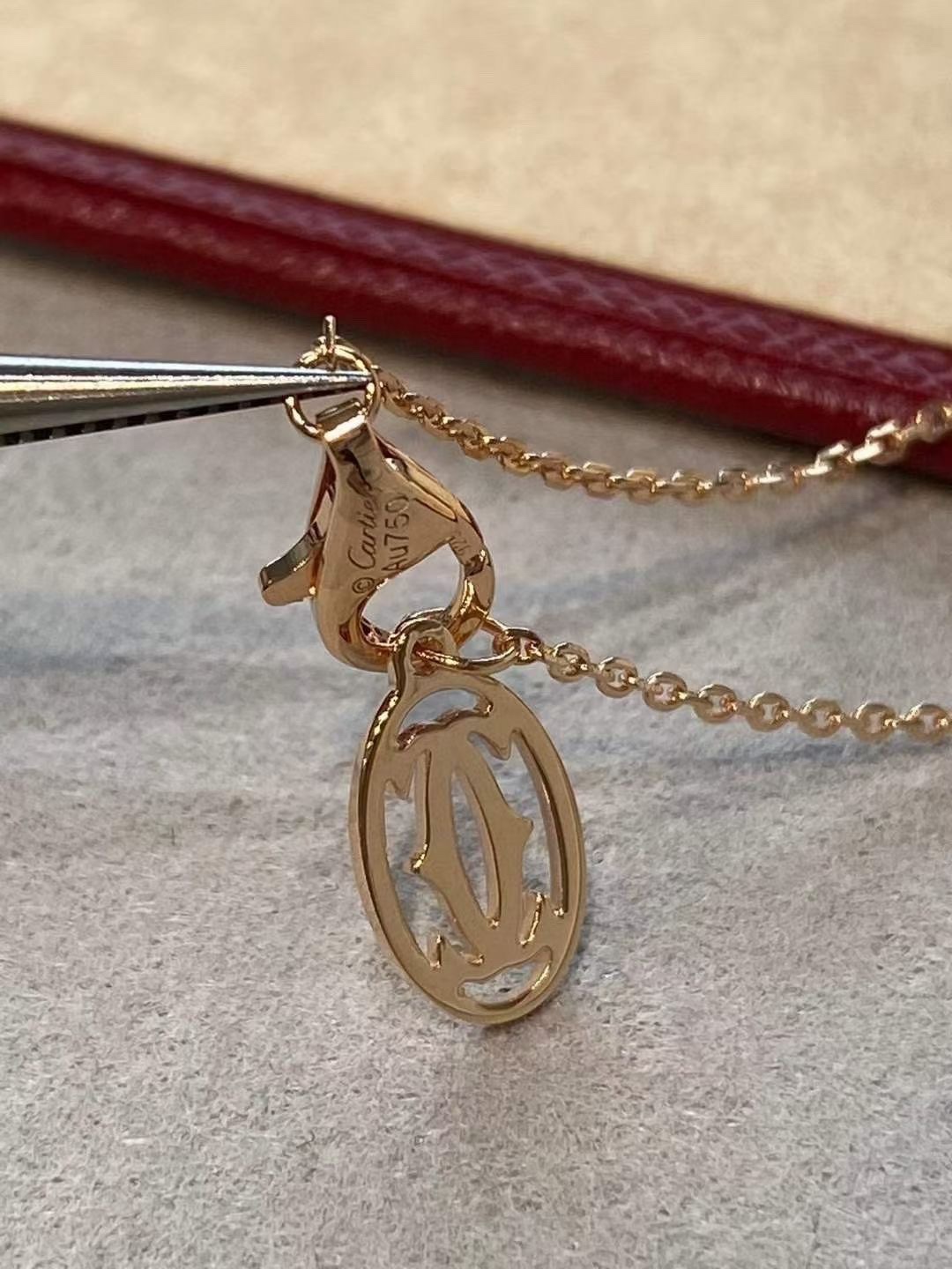 Cartier Cartier卡地亚牛角头单钻 锁骨项链
