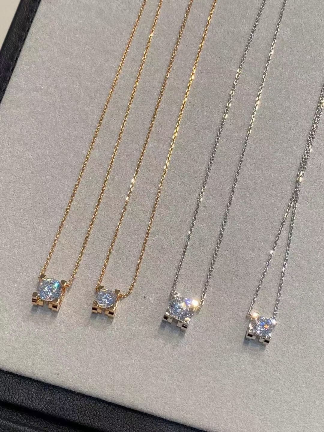 Cartier Cartier卡地亚牛角头单钻 锁骨项链