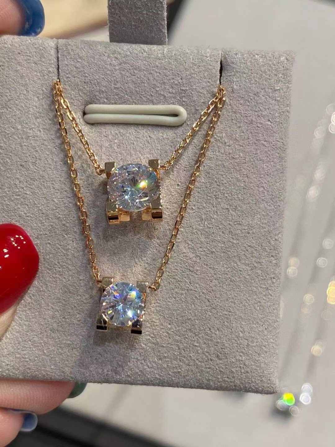 Cartier Cartier卡地亚牛角头单钻 锁骨项链