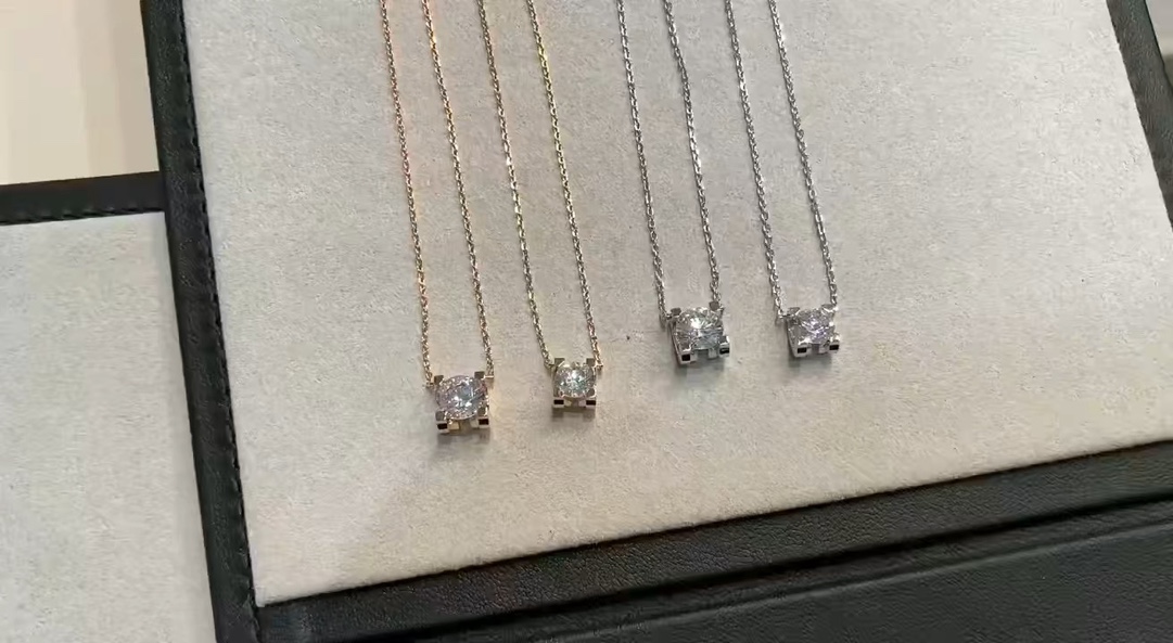 Cartier Cartier卡地亚牛角头单钻 锁骨项链