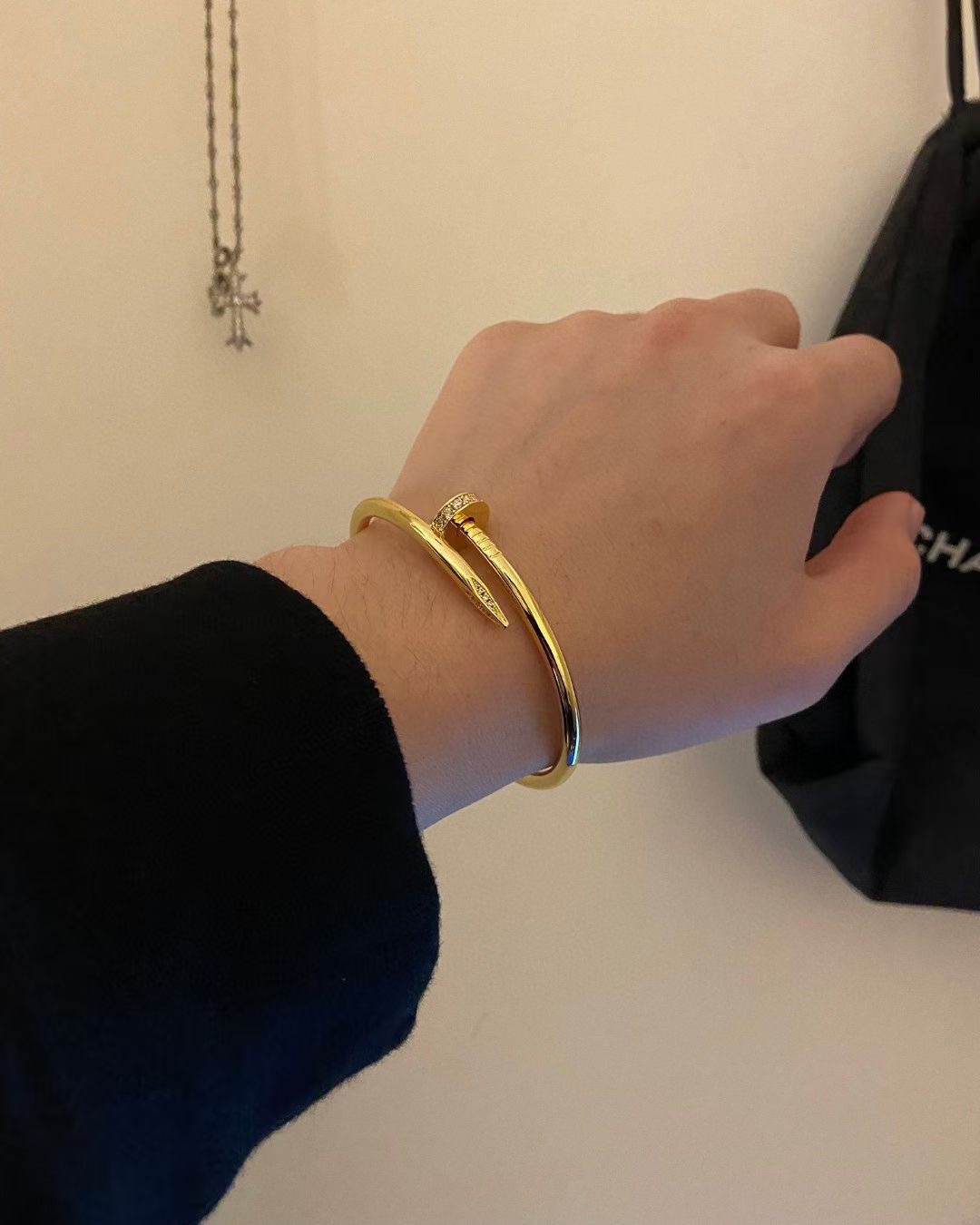Cartier Cartier 金色 头尾钻钉子手镯