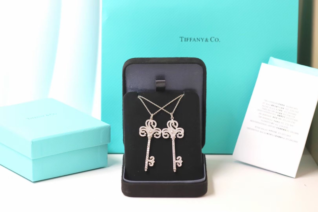 Tiffany & Co. Tiffany&Co.925纯银 鸢尾花满钻钥匙