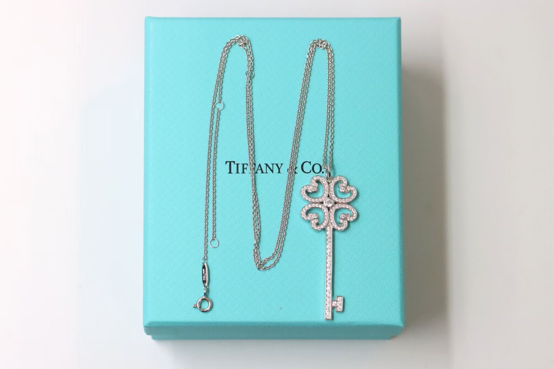 Tiffany & Co. Tiffany&Co.925纯银 爱心四叶草钥匙项链