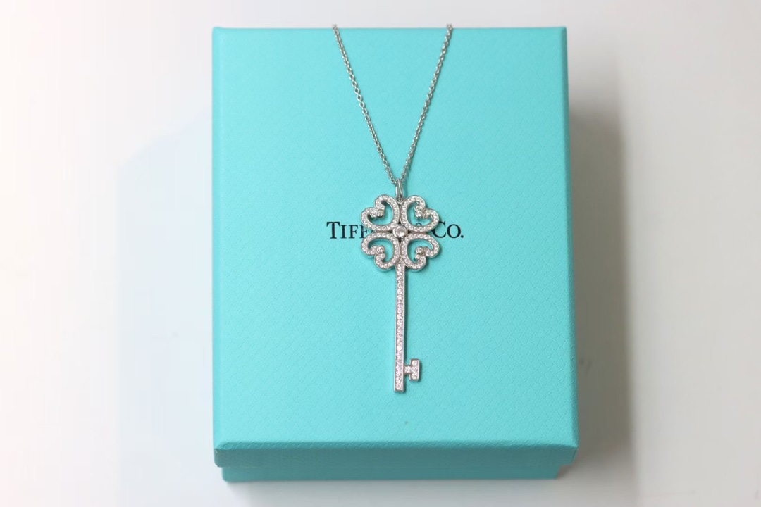 Tiffany & Co. Tiffany&Co.925纯银 爱心四叶草钥匙项链