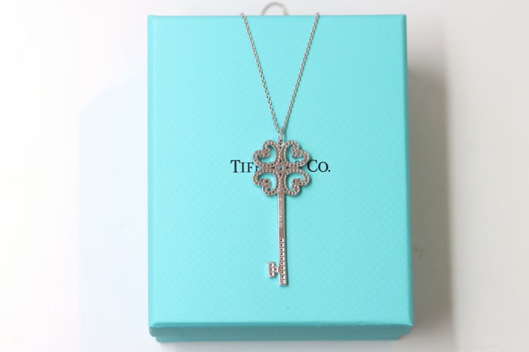 Tiffany & Co. Tiffany&Co.925纯银 爱心四叶草钥匙项链