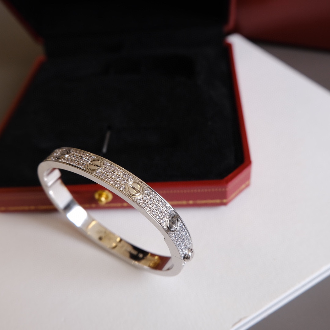 Cartier Cartier/卡地亚 款宽版满天星手镯 银色