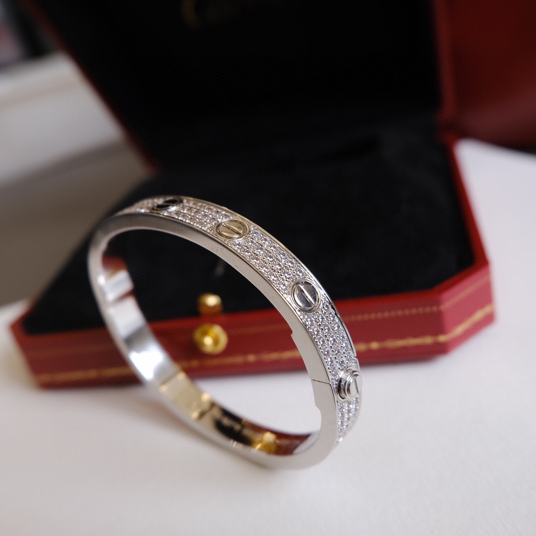 Cartier Cartier/卡地亚 款宽版满天星手镯 银色