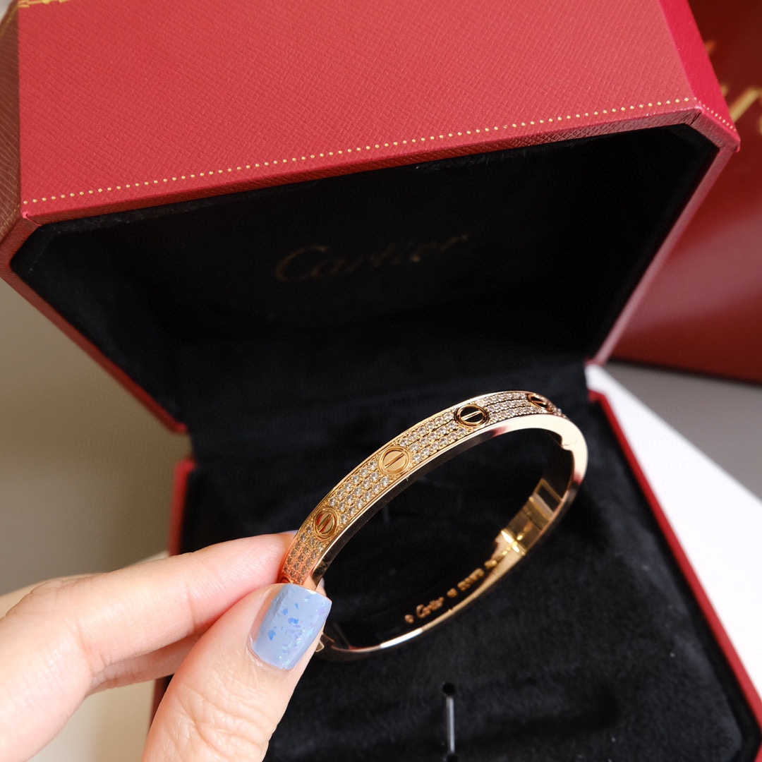 Cartier Cartier/卡地亚 款宽版满天星手镯 玫瑰金