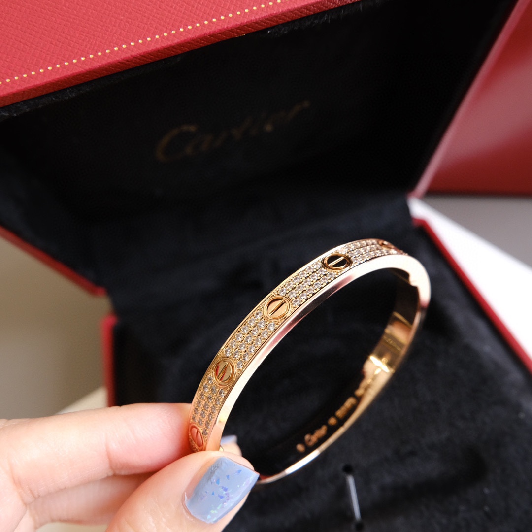 Cartier Cartier/卡地亚 款宽版满天星手镯 玫瑰金