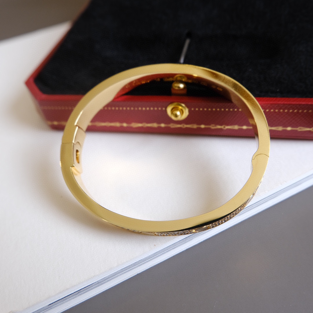 Cartier Cartier/卡地亚 款宽版满天星手镯 香槟金