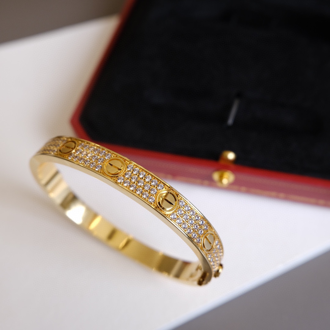 Cartier Cartier/卡地亚 款宽版满天星手镯 香槟金