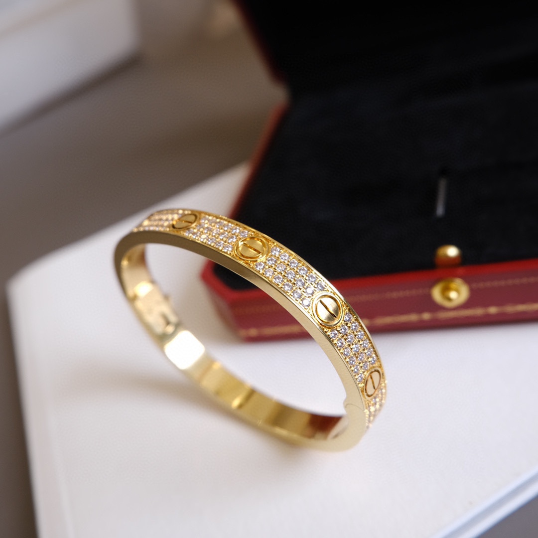 Cartier Cartier/卡地亚 款宽版满天星手镯 香槟金