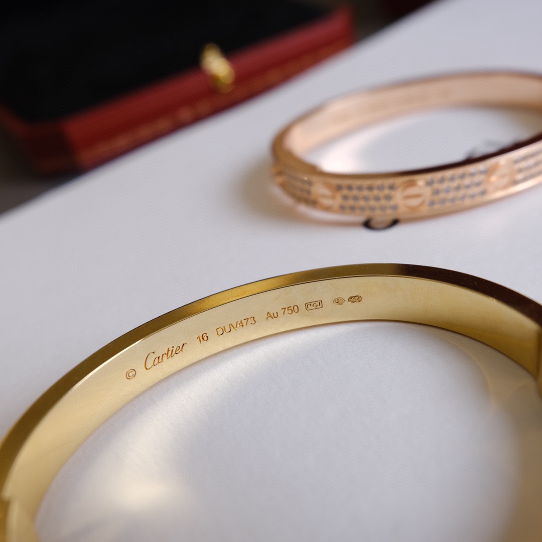 Cartier Cartier/卡地亚 款宽版满天星手镯 香槟金