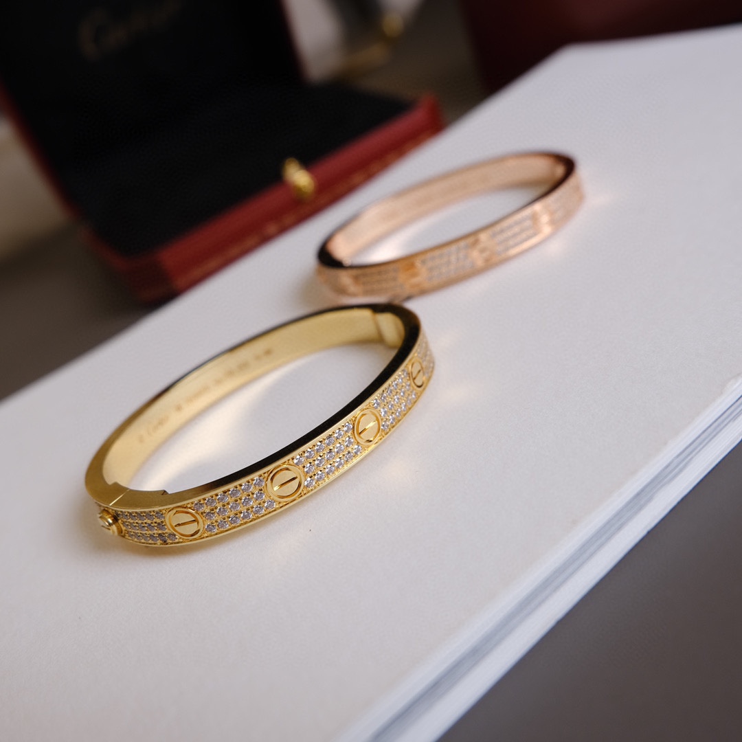 Cartier Cartier/卡地亚 款宽版满天星手镯 香槟金