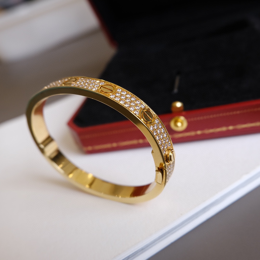 Cartier Cartier/卡地亚 款宽版满天星手镯 香槟金