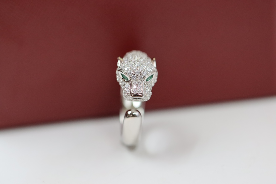 Cartier Cartier 高级珠宝系列 猎豹半钻豹子头戒指