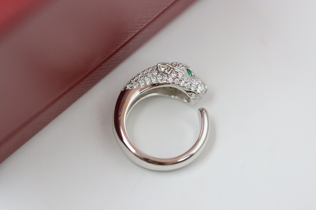 Cartier Cartier 高级珠宝系列 猎豹半钻豹子头戒指