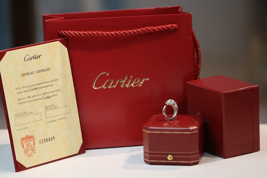 Cartier Cartier 高级珠宝系列 猎豹半钻豹子头戒指