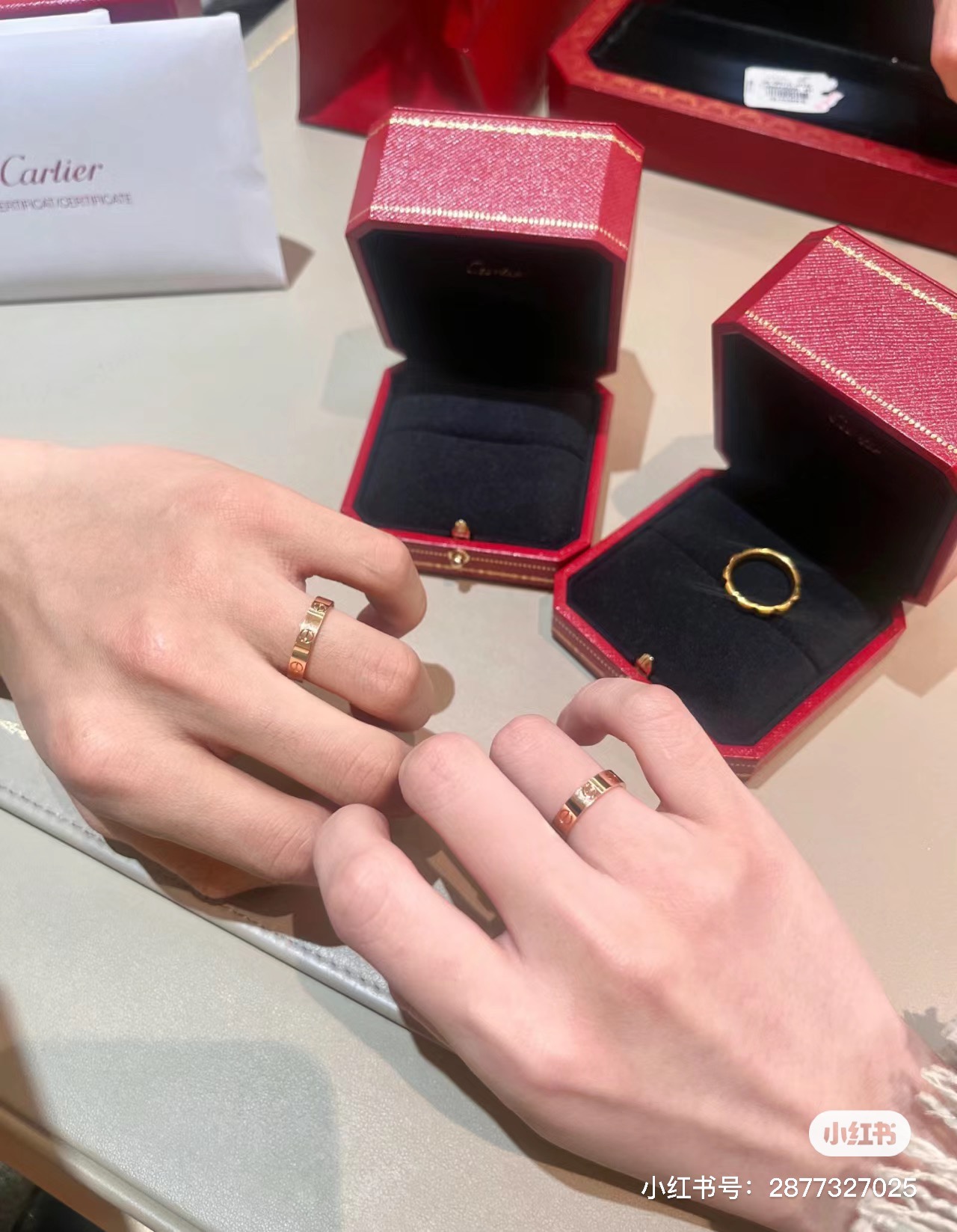 Cartier Cartier/卡地亚 LOVE系列 金色无钻窄版戒指