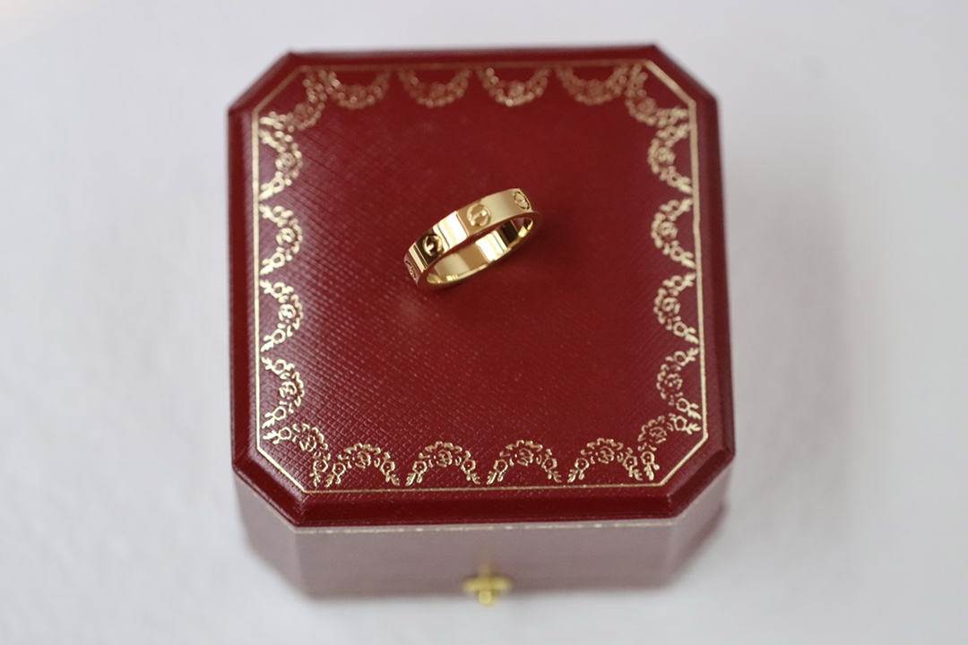Cartier Cartier/卡地亚 LOVE系列 金色无钻窄版戒指