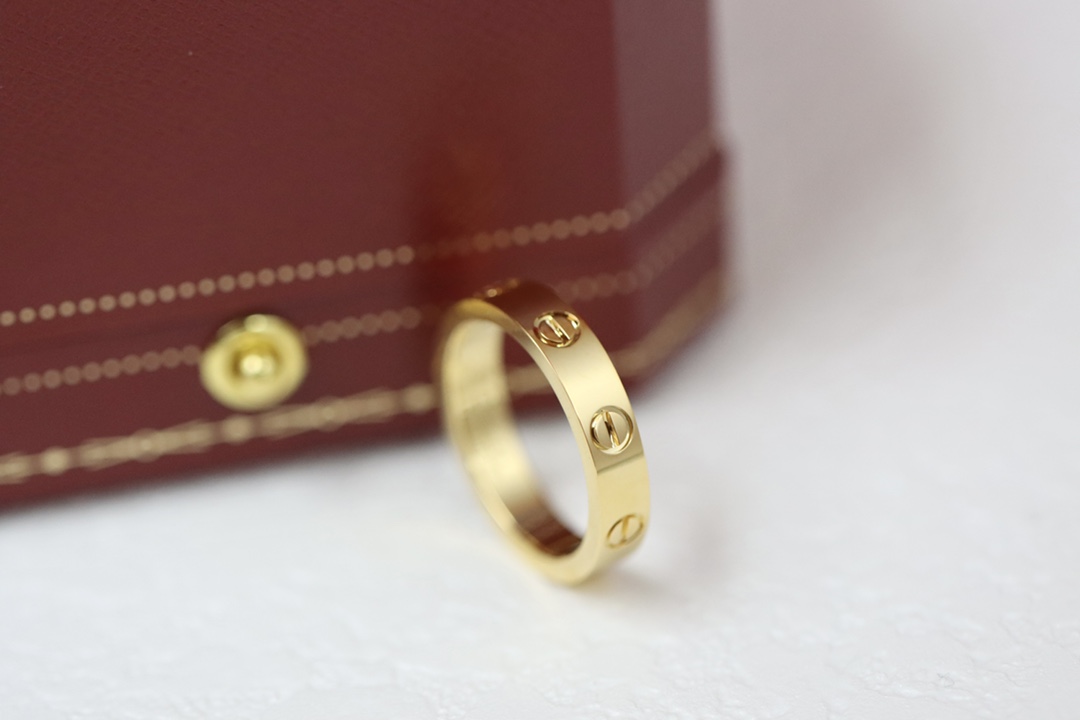 Cartier Cartier/卡地亚 LOVE系列 金色无钻窄版戒指