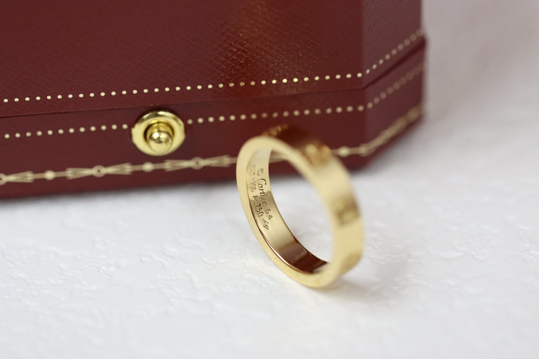 Cartier Cartier/卡地亚 LOVE系列 金色无钻窄版戒指