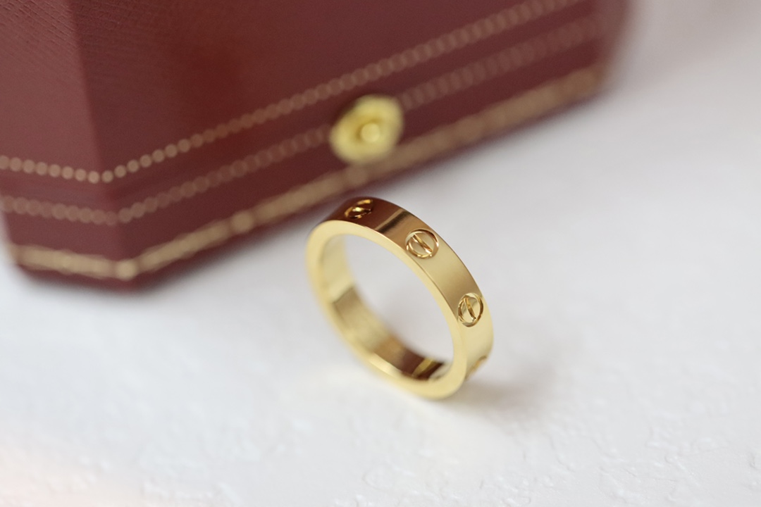 Cartier Cartier/卡地亚 LOVE系列 金色无钻窄版戒指