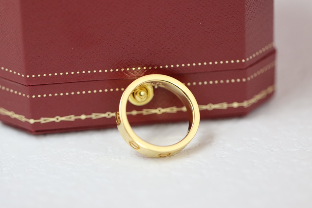 Cartier Cartier/卡地亚 LOVE系列 金色无钻窄版戒指