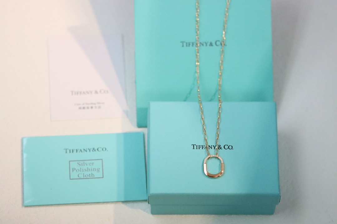 Tiffany & Co. Tiffany&Co. Lock系列双色伴钻 项链