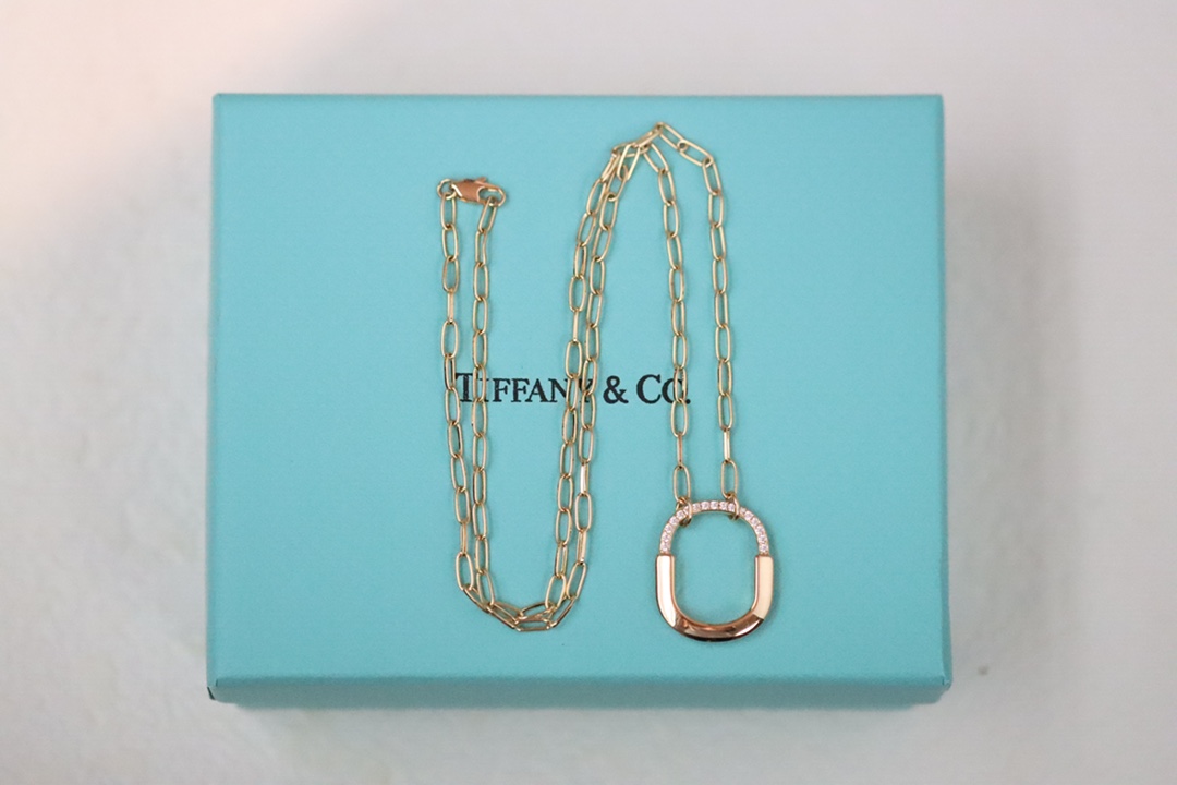 Tiffany & Co. Tiffany&Co. Lock系列双色伴钻 项链