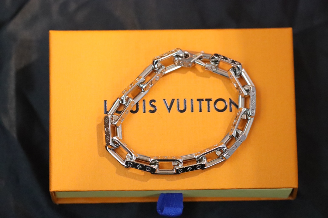Louis Vuitton Silver-Finish Bamboo Link Bracelet - Comprehensive 6