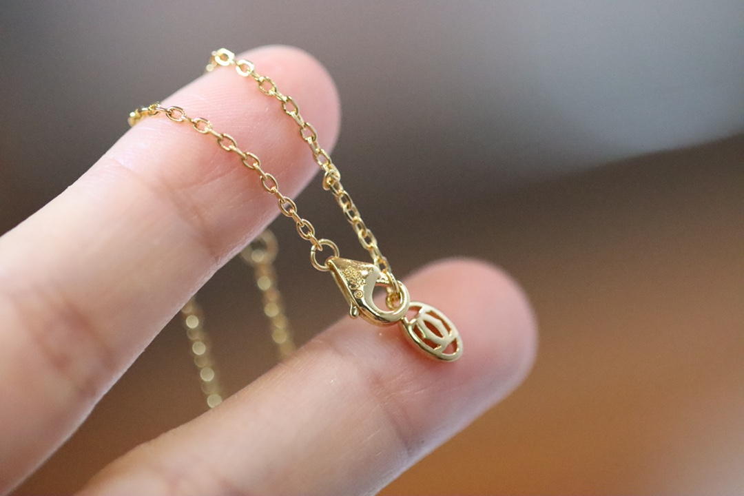 Cartier Cartier/卡地亚 三色单钻锁骨项链