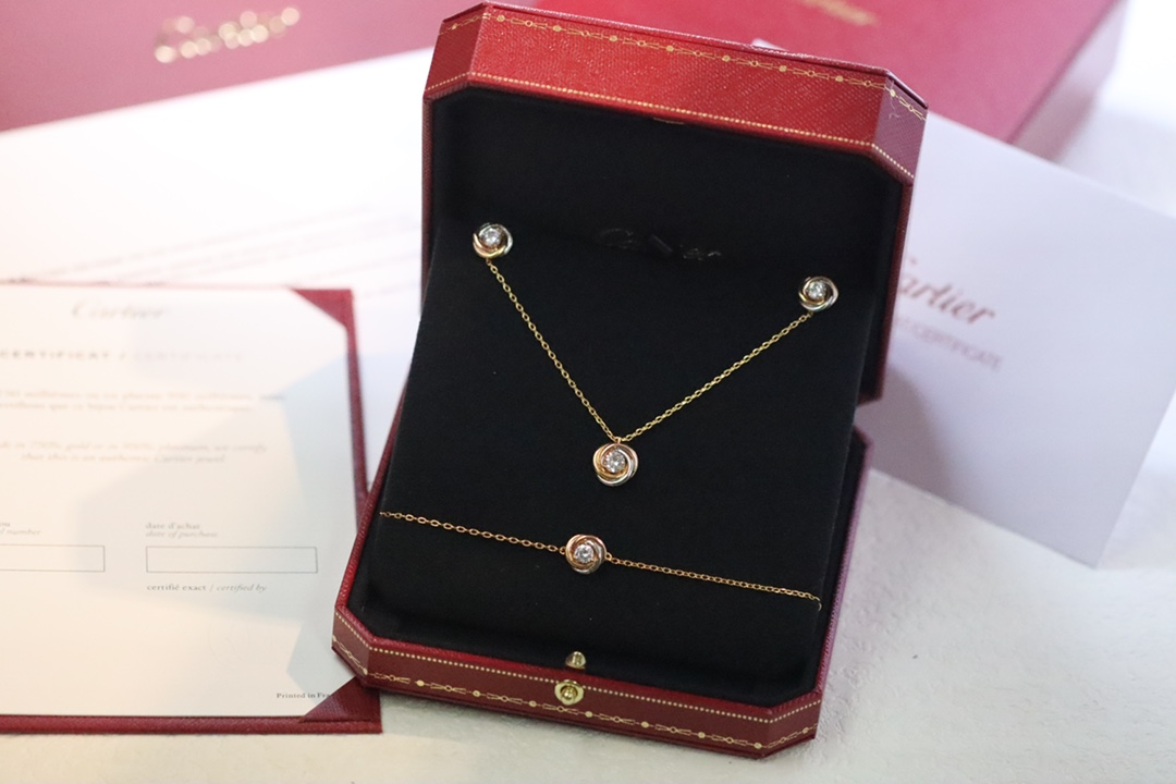 Cartier Cartier/卡地亚 三色单钻项链