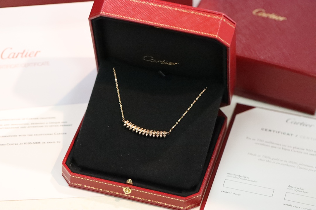 Cartier 卡地亚 玫瑰金铆钉（子弹头）项链