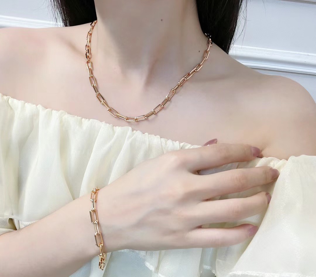 Cartier Cartier卡地亚 Santos系列环环相扣项链