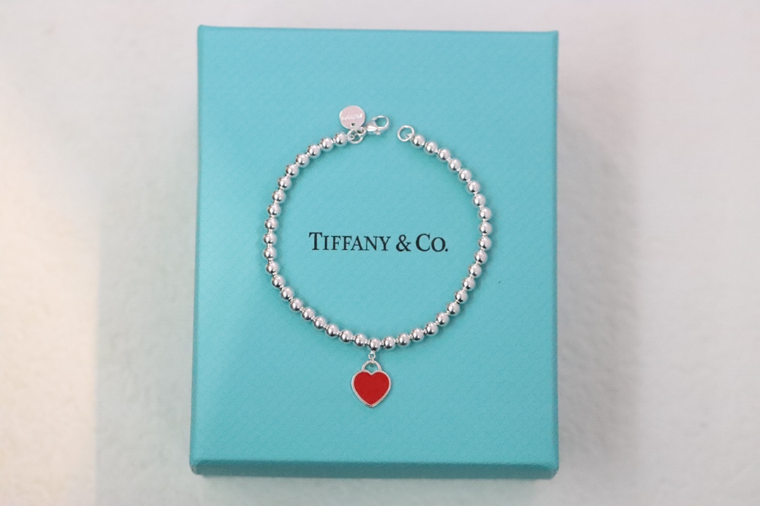 Tiffany & Co. Tiffany&Co.红心珐琅爱心手链 925纯银