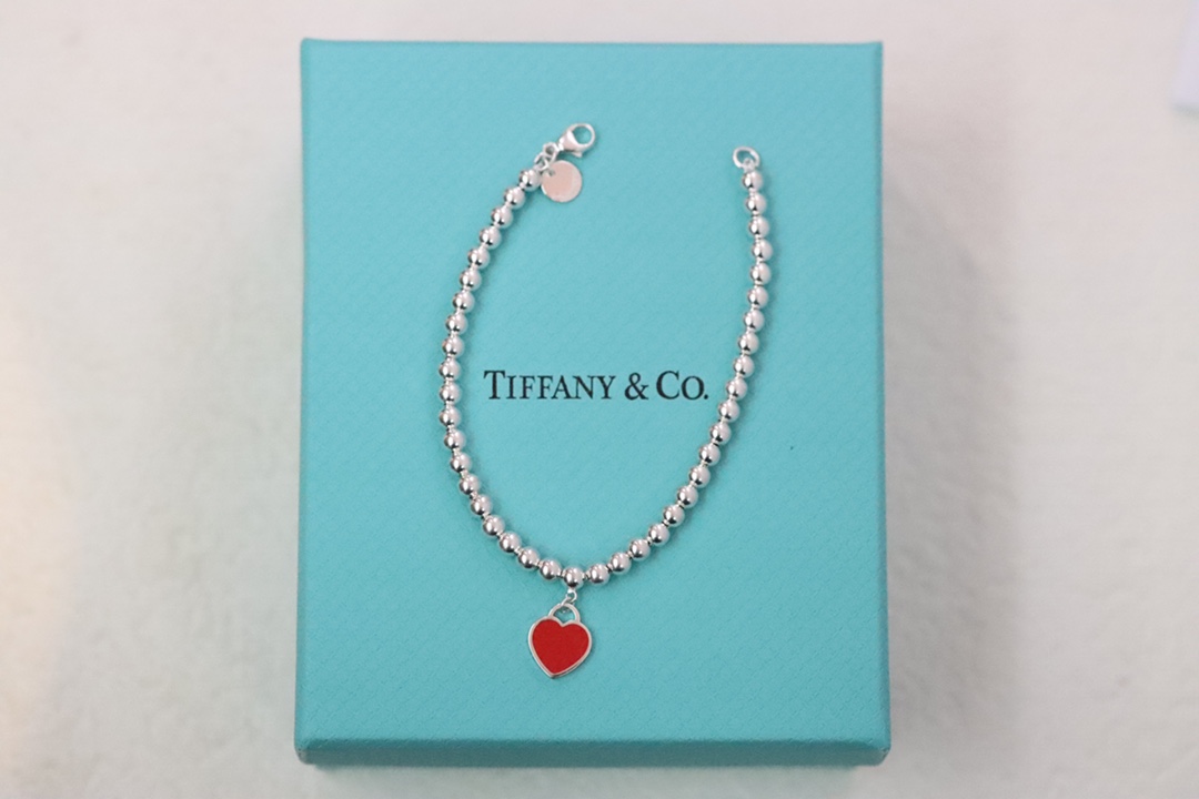 Tiffany & Co. Tiffany&Co.红心珐琅爱心手链 925纯银